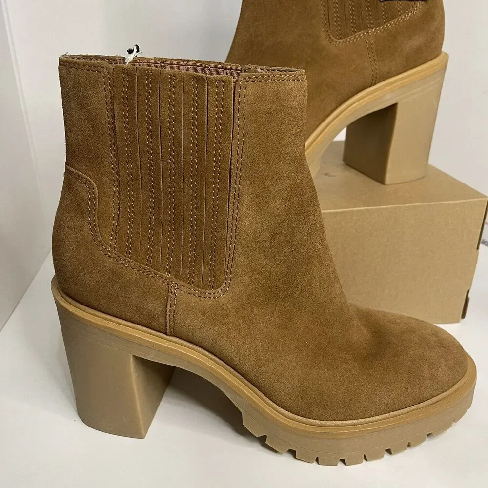 dolce vita caster h20 waterproof Suede bootie Brown Size 10 NWOB